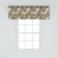 thumbnail image 2 of Ambesonne Floral Window Valance, Ornament Flower Colorful, 54" X 18", Sepia Amber Grey, 2 of 3