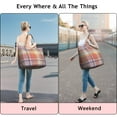 thumbnail image 5 of Multi Color Checkerboard Checkered Pattern Travel Tote Bags for Women Carry On,Large Weekender Bags for Women Travel,Multi Functional Duffle Bag for Work,Shopping,Sports, 5 of 5