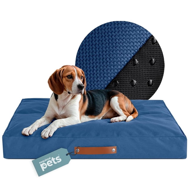 Cama Antiestrés de Foam ESQUIMAL Azul Mediana para Perros y Gatos