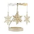 thumbnail image 2 of Xingzhi Rotating Candlestick Metal Rotating Tea Light Candle Holder for Fireplace Snowflake, 2 of 9