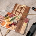 thumbnail image 3 of Marble and Wood Charcuterie Board with Gold Cheese Knives – Elegant Cheese Board Gift Set, Serving Platter for Cheese, Meats & Appetizers, Wedding Registry & Housewarming Kitchen Gift, 3 of 7