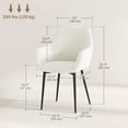 thumbnail image 3 of HOMCOM Dining Chairs Set of 2, Upholstered Kitchen Chairs with Backrest, 3 of 10