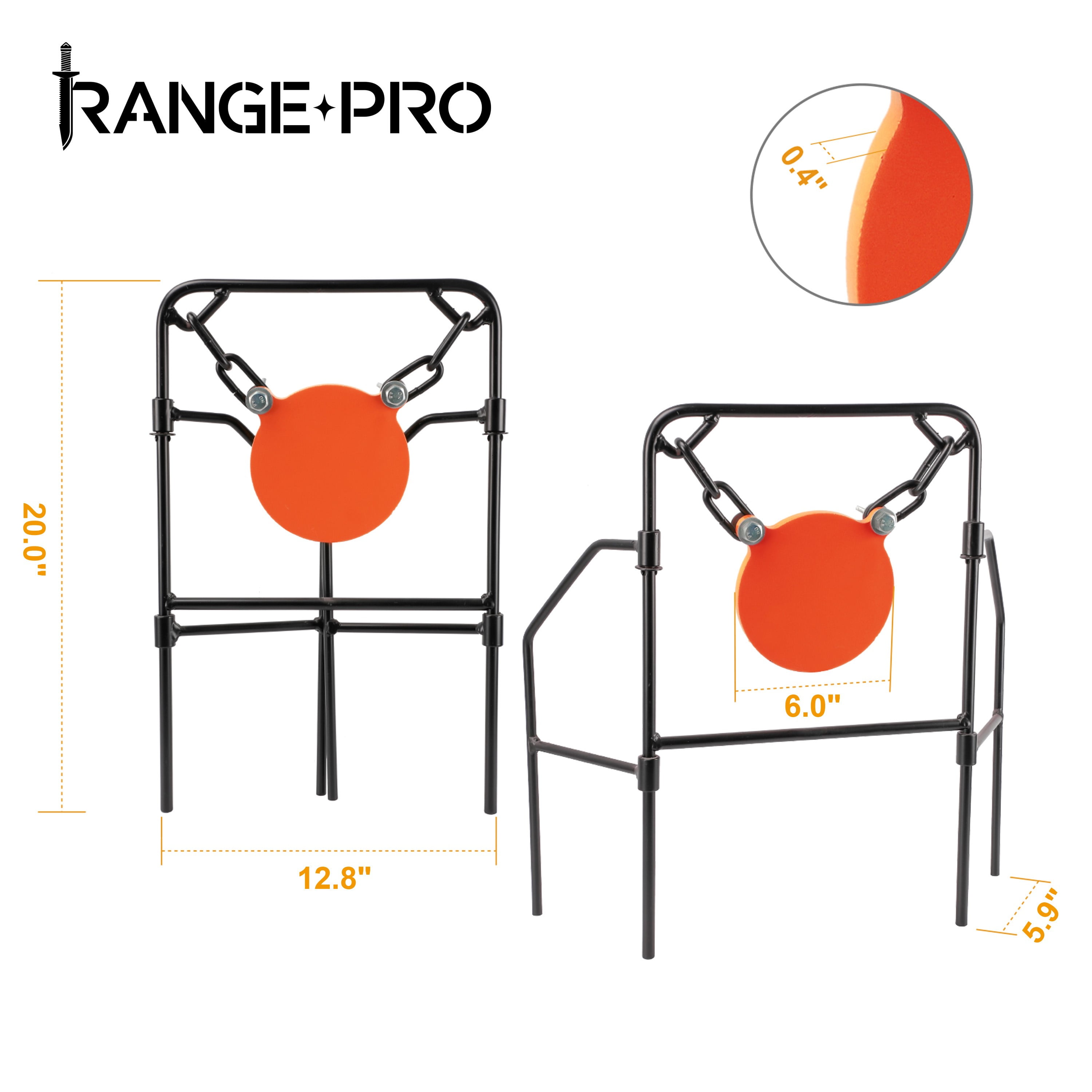 2-Piece Steel Gong Target, 4" & 6"
