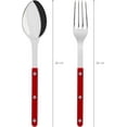 thumbnail image 4 of SABRE PARIS - 2-Piece Serving Set - Bistrot Collection - Large Fork & Large Spoon - Stainless Steel & Nylon - Dishwasher Safe - Burgundy - Brilliant Finish, 4 of 4