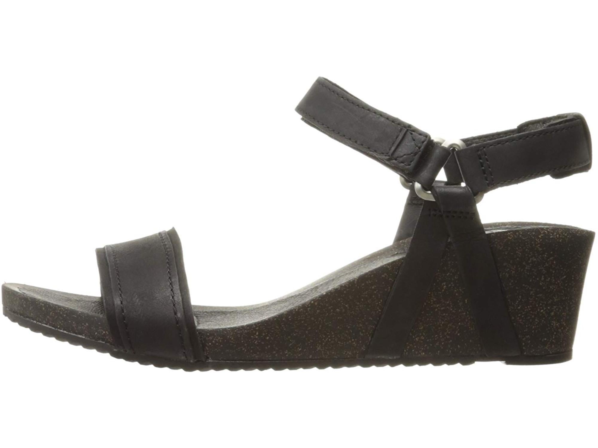 Teva Women s W Ysidro Stitch Wedge Sandal Black Size 10.0