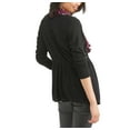 thumbnail image 2 of Belle Du Jour Juniors Cardigan T-Shirt Set With Infinity Scarf Black XL, 2 of 4