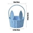 thumbnail image 3 of 100Fens Easter Woven Bunny Basket Long Ears Bunny Storage Basket Tote Bag Easter Eggs Storage Basket Kids Gift Storage Tote Bag, 3 of 6