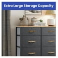 thumbnail image 3 of JTAOT Dresser 8 Drawers Fabric Tall Wooden Closet Gray Storage Chest Organizer Tower, 3 of 8