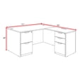 thumbnail image 3 of Regency Legacy 71 x 70 in. L Desk with Double Full Pedestal Drawer Unit- Cherry, 3 of 8