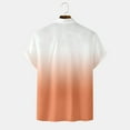 thumbnail image 5 of VSSSJ Men's Button Down Shirts Casual Gradient Print Short Sleeve Shirt Loose Fit Comfortable Fashion Vacation Beach Summer Shirts Orange XXXL, 5 of 6