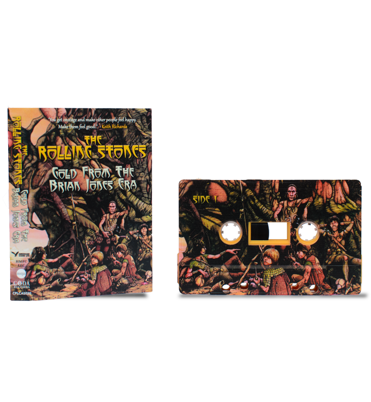 ROLLING STONES GOLD FROM THE BRIAN JONES ERA (ORANGE SHELL) Music Cassette Tapes