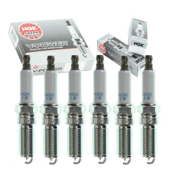 6 pc NGK V-Power Spark Plugs compatible with Chrysler Pacifica 3.8L V6 2005-2008