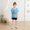 Sky Blue, variant on Trendfront Girls Capybara Graphic Tee Crewneck Short Sleeve Cute Animal Print Shirt Summer Casual Playwear T-Shirt Everyday Fashion Tops