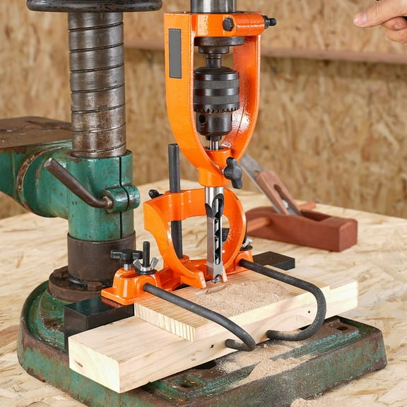 Mortising Attachment for Drill Press 4 Chisels Bench Drill Locator Set