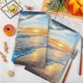 thumbnail image 3 of Sunset Beach Microfiber Kitchen Towel, Spray Ocean Waves Sky Nature Scenery Soft Absorbent Dish Towels, Quick Drying Washable Dishcloths for Kitchen Cleaning, Drying Dishes, 18x28 Inches, 3 of 9
