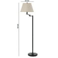 thumbnail image 3 of Benjara 3 Way Metal Body Floor Lamp with Swing Arm and Conical Fabric Shade, Black, 3 of 5