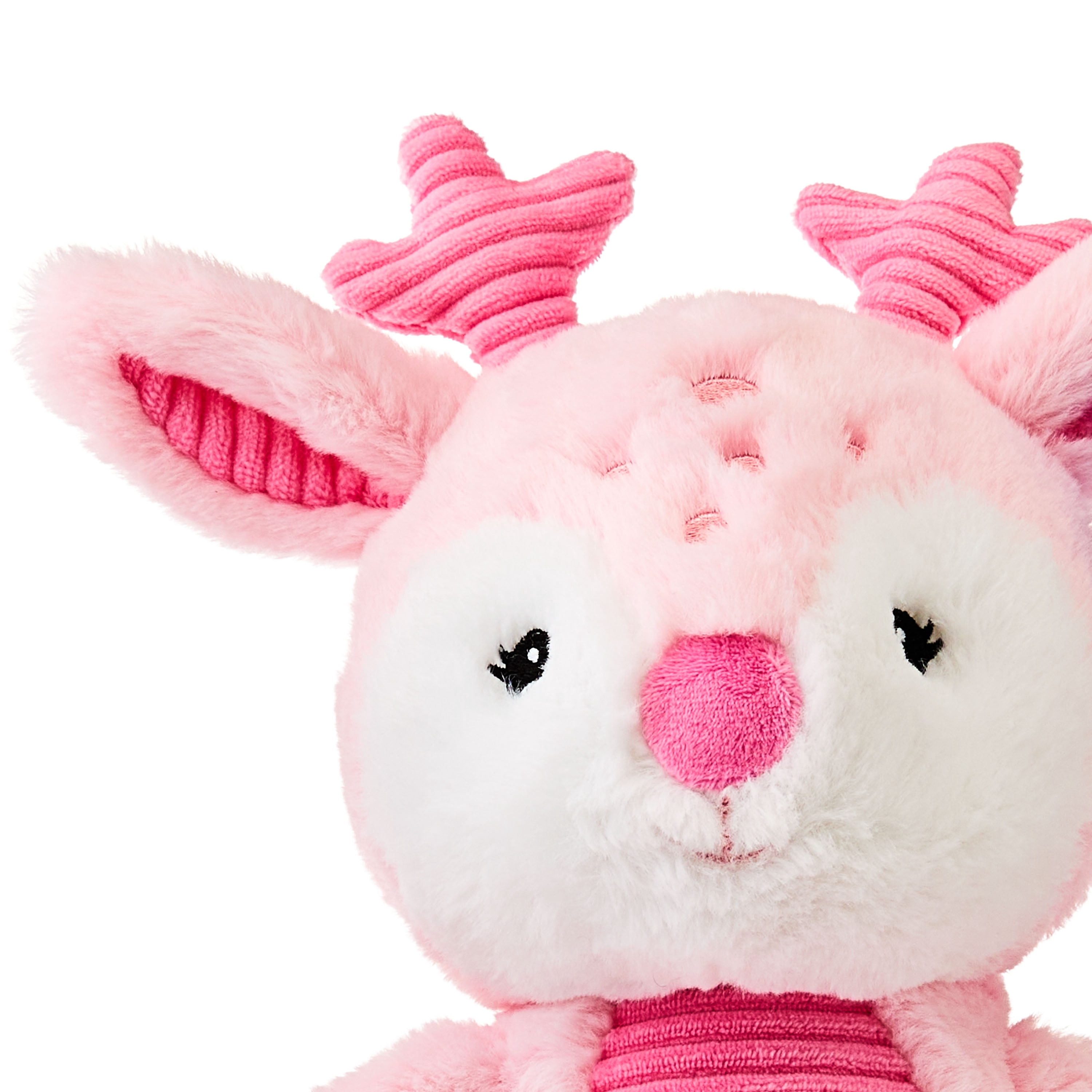 Spark.Create.Imagine. Holiday Plush Reindeer Baby Toy, Pink, Infant
