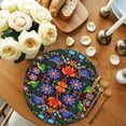 thumbnail image 2 of Mexican Flower Round Placemats for Dinning Tables,Heat-proof Braided Table Mats 13 Inch,Abstract Colorful Floral Leaf Plant Washable Place Mat for Kitchen Restaurant Party Decor Table Setting, 2 of 9