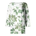 thumbnail image 5 of Fiudx Ofertas Flash Artículos En Oferta Blusa de Manga 3/4 Corta Estampada a La Moda para Mujer, Blusa Informal con Cuello Redondo, 5 of 5