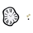 thumbnail image 1 of Reloj de pared,Reloj de pared interior nórdico con números romanos,Relojes distorsionados Reloj electrónico de lujo moderno,Estatua de hoja,Estatua de hoja para decoración del, 1 of 8