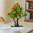 thumbnail image 4 of Fiudx Artículos en oferta con ofertas flash Plantas en macetas de bonsái con flores artificiales simuladas, decoración para sala de estar, mesa de comedor, decoración de plantas en macetas compuestas, 4 of 6