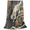 thumbnail image 2 of Rateoe Graceful Snow Leopard Print Fuzzy Fleece Throw Blanket Extra Large,Super Soft,Fluffy and Warm Blankets for Couch,Bed,All Season Use (60"x50"), 2 of 8