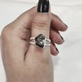 thumbnail image 5 of Natural Smoky Quartz Ring, Rough Quartz Gemstone Ring, Birthstone, Twisted Dual Band, 925 Sterling Silver, Womens Ring, Christmas, Thanksgiving, Handmade, Statement Jewelry, Rough Gemstone Jewelry, 5 of 6