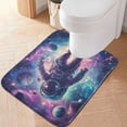 thumbnail image 2 of Yayeee Bath Rugs for Bathroom Floor Set of 2 Non Slip Fluffy Soft Absorbent Mat, Astronaut Pattern, 2 of 7