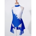 thumbnail image 2 of Doomiva Robes de Danse Lyrique Sans Manches pour Filles, Robe Tutu de Gymnastique, Patinage à Roulettes, Bleu Royal 6, 2 of 7