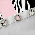 thumbnail image 4 of Castle Fairy Boys Girls Animal Zebra Leopard Print Black Out Curtains,Abstract Geometric Stripes Curtains Pack of 2 (42x63 Each),Black Pink Bedroom Curtains,Breathable Home Decor, 4 of 6