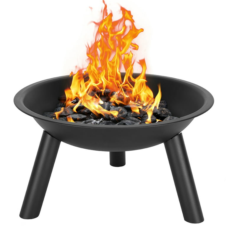 Zimtown Portable 22'' Folding Fire Pit Firepit BBQ 4 Leg Fire bowl Cooking  Campfire Patio Outdoor