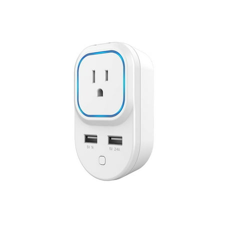 Monoprice Z-Wave Plus Smart Plug and Repeater with 2 USB (Best Z Wave Plug)