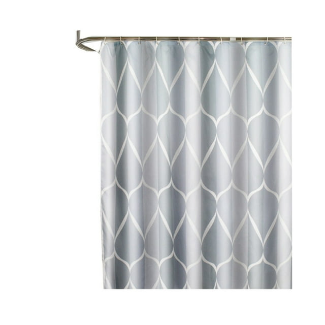 Cortina de ducha geométrica Caihaooo, juego de cortina de ducha de tela con gancho, juego de alfombrillas de baño, lavable a máquina, moderna, decorativa para baño, duchas, bañeras, lavado a máquina