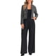 thumbnail image 2 of Chaqueta de solapa con muesca para mujer INSPIRE CHIC, blazer casual de manga larga, talla XL, color negro, 2 of 6
