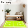 thumbnail image 3 of ODIKA 2'x3' Machine Washable Non-Slip Area Rug, Athletic Field Goal Post Design with Endzone Graphics High Traffic Rug with Pad, Green, 668652, 3 of 8