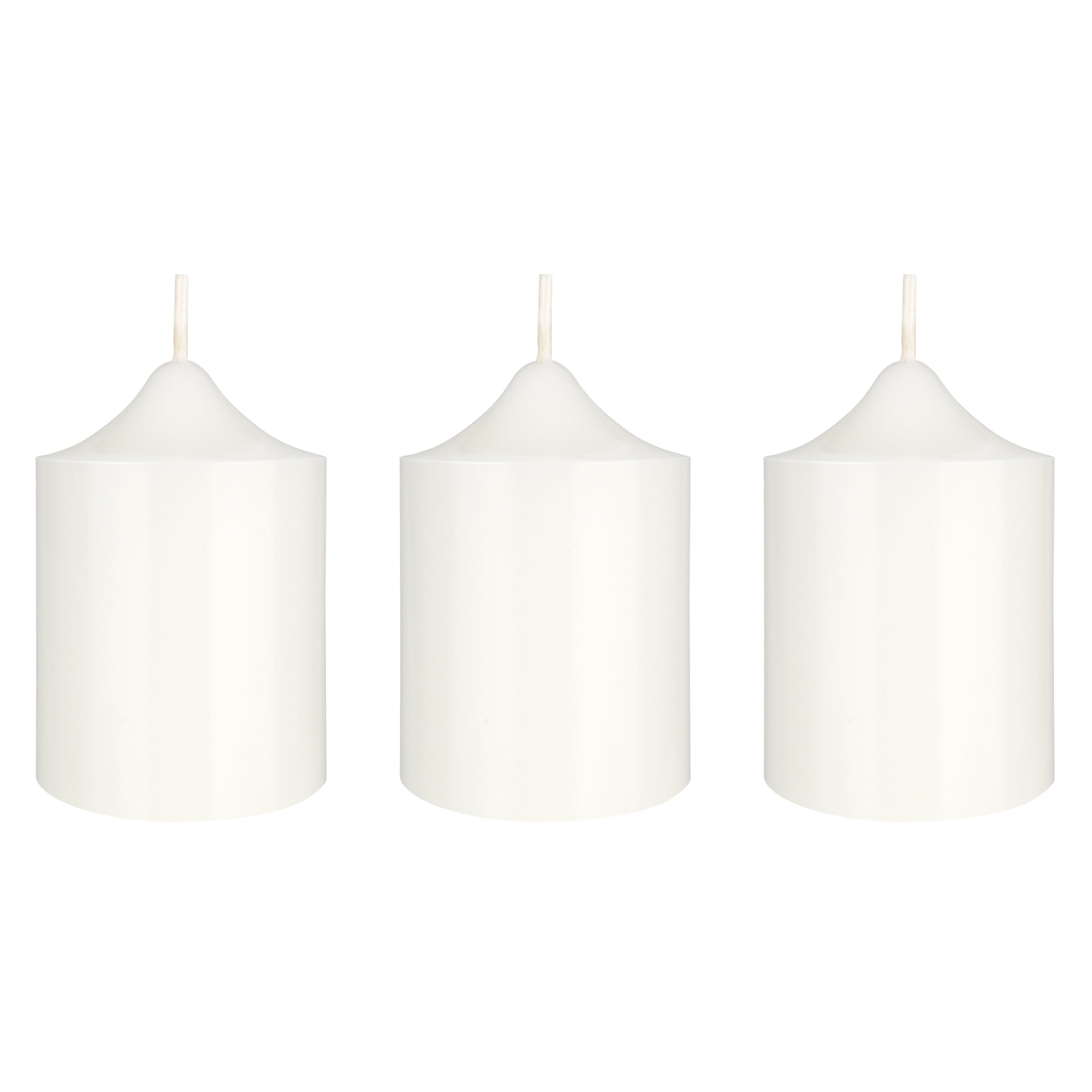 Ivory 6PCS Unscented 3"x 6" Round Dome Top Pillar Candle Mega Candles 