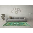 thumbnail image 3 of Ahgly Company Indoor Square Persian Turquoise Blue Traditional Area Rugs, 6' Square, 3 of 4
