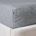 thumbnail image 3 of Better Homes & Gardens 300 Thread Count 4-Piece Cotton Percale Ziggy Geo Print Grey Bed Sheet Set, King, 3 of 4