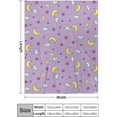 thumbnail image 2 of HAHDAXIA Usagi Blanket Rabbit Moon Pattern Throw Blanket Bedding Room Decor Flannel Blankets for Bed Sofa 60 * 50, 2 of 7