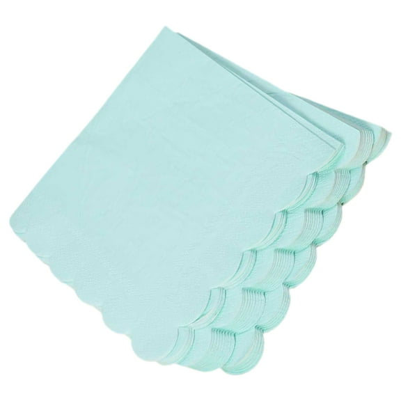 FRCOLOR 16 Pcs Decoupage Napkins Party Wavy Edge Mint 33cm