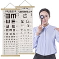 thumbnail image 2 of OUSITAID Wall Eye Chart Eye Chart Multipurpose Waterproof Standardized Clear Printing Accurate Reading Eye Vision Exam Thicken Adults Kids Wall Visual Acuity Chart Canvas Painting School, 2 of 6