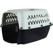 Petmate Pet Porter Fashion Dog Kennel Plastic Crate for Pets 15-20 lbs, Pet Carrier For Home and Travel, Made in USA, 24" L x 14.5" H, Pale Aqua and Black