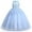 Light Blue, variant on IBTOM CASTLE Kids Girls Flower Vintage Lace Princess Long Dress Tulle Pageant Formal Party Wedding Floor Dance Evening Gown 5-6 Years White