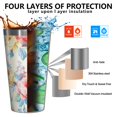 thumbnail image 3 of 16oz Tumblers Pioneer Flower Stainless Steel Vacuum Insulated Double Wall Travel Tumbler Cups Mug with Lid and Straw,Cleaning Brush for Coffee,Tea, 3 of 4