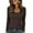 Brown, variant on purcolt Women's Lace Long Sleeve Shirts Ribbed Knit Scoop Neck Slim Fit Tunic Tops Casual Trendy Blouses Going Out Tops
