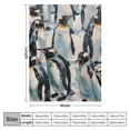 thumbnail image 4 of Orinice Penguins Snow Watercolor Painting Warm Lightweight Blanket Soft Fleece Blankets  All Seasons Super Soft Blanket for Bed Couch Sofa Office Decor 100 x 130cm 130 x 150cm 150 x 200cm 40x50in, 4 of 6