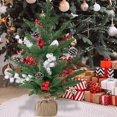 thumbnail image 6 of 2 ft Pre-lit Mini Christmas Tree with LED Lights, 24 Inch Artificial Tabletop Xmas Tree for Bedroom, Fireplace Mantel, and Holiday Party Decor, 6 of 8