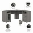 thumbnail image 4 of Bush Furniture Cabot 60" L Shaped Desk with Storage, Modern Gray, 4 of 9