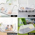 thumbnail image 4 of Mosquito Nets Large Pop Up Mosquito Tent Portable Sleeping Mosquito Bed Net Foldable Fine Mesh Travel Netting Tent for Bed Camping Travel Patio,Black,78 * 31 * 22inch(Bottom Fixed Size), 4 of 8