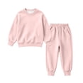 thumbnail image 2 of BXJX Girls Cotton Outfit Sets Long Sleeve, School 2 Piece Pullover Sweatshirts and Jogger Pants Sets Pink Size 7-8 T, 2 of 9
